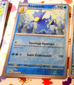 Pokemon 151 Card Reverse Holo Carte Fr Akwakwak 055/165 Fr EV3.5 MEW FR Mint - Image 1