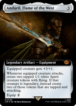 Anduril, Flame of the West (Extended Art) (Surge Foil) The Lord of the Rings MTG - Image 1