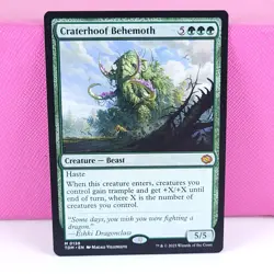 MTG Craterhoof Behemoth 0138 Tarkir Dragonstorm TDM Regular LP - Image 1