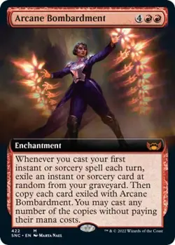 MTG Arcane Bombardment (Extended Art) 422 Streets of New Capenna Magic - Image 1