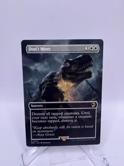 2023 MTG Magic the Gathering Jurassic Park World T Rex Borderless #1 Don't Move - Image 1