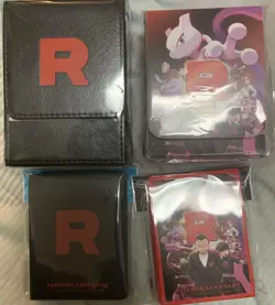 Pokemon Card Official Deck Shield & Flip Deck Case Team Rocket set of 4 - Image 1