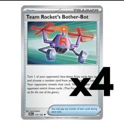 4x Team Rocket's Bother-Bot - 172/182 - SV10: Destined Rivals Pokemon Playset x4 - Image 1