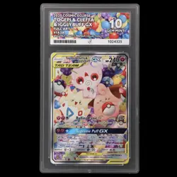 Togepi & Cleffa & Igglybuff GX 143a/236 Promo ACE 10 PERFECT SUB GRADES Pokemon - Image 1