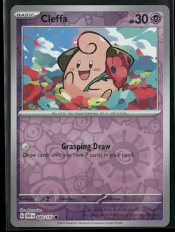 Pokemon Cleffa #080/197 SV03: Obsidian Flames Common Reverse Holo - Image 1