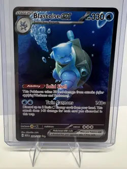Pokemon Scarlet & Violet 151 TCG Blastoise EX 200/165 Sir Special Illustration - Image 1