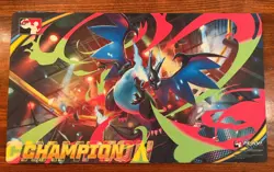 Mega Charizard ex League Cup Champion Play Mat Pokemon TCG Official New - Image 1