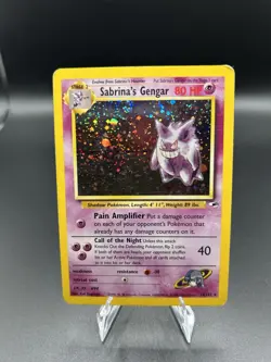 Pokemon Sabrina's Gengar 14/132 Gym Challenge Holo RARE w/SWIRL!!! - Image 1