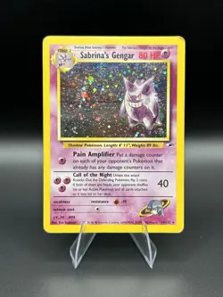 Pokemon Sabrina's Gengar 14/132 Gym Challenge Holo RARE w/SWIRL!!! - Image 2