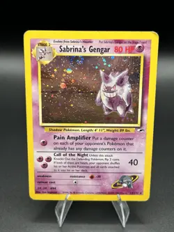 Pokemon Sabrina's Gengar 14/132 Gym Challenge Holo RARE w/SWIRL!!! - Image 5