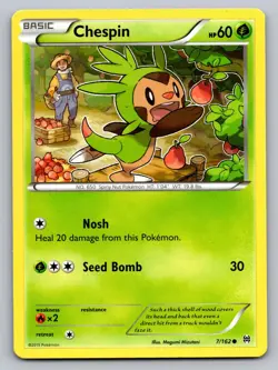 Chespin 7/162 Common BREAKthrough Pokemon Lightly Played - Image 1