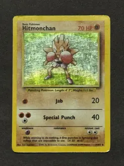 Pokemon TCG Hitmonchan Base Set 7/102 Holo - Image 1