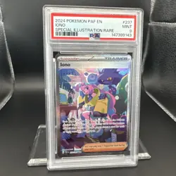 2024 Pokemon Paldean Fates Iono #237 SIR EN Graded PSA 9 - Image 4