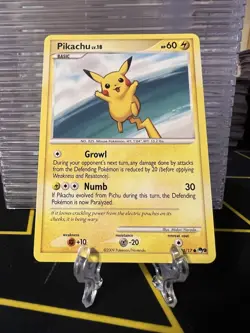 Pokemon POP Series 9 Common Pikachu 15/17 LP Lightly Played - Image 1