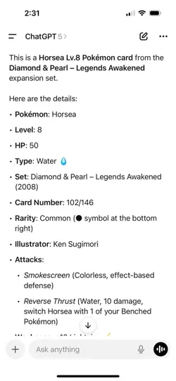 Horsea Legends Awakened Common Pokemon Lightly played - Image 3