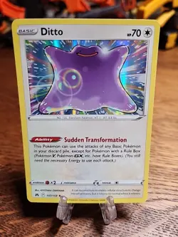Ditto 107/159 Crown Zenith HoloRare NM 2023 Pokemon TCG - Image 1