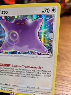 Ditto 107/159 Crown Zenith HoloRare NM 2023 Pokemon TCG - Image 2