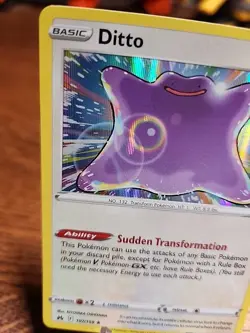 Ditto 107/159 Crown Zenith HoloRare NM 2023 Pokemon TCG - Image 3