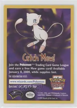 Catch Mew! (Pokemon League Promo Card - Blank Back) #CAME 1997 - Image 1