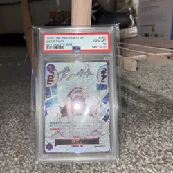 PSA 10 GEM MT 2025 ONE PIECE JAPANESE OP11-A FIST OF DIVINE SPEED #080 GEAR TWO - Image 3