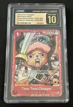 One Piece Tony Tony Chopper Premium FILM RED Promo ST01-006 - CGC 10 Pristine - Image 1