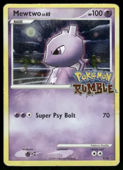 Pokemon Cards Mewtwo 9/16 Pokemon Rumble DMG *3 *CREASES* - Image 1