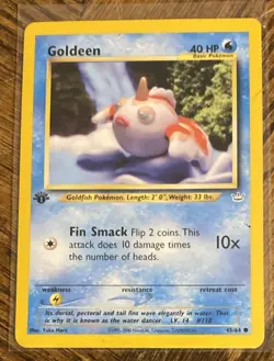 2001 POKEMON NEO REVELATION 1st EDITION GOLDEEN CARD 45/64 BASIC 40 HP - Image 1