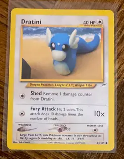 2002 POKEMON NEO DESTINY DRATINI CARD 63/105 BASIC 40 HP - Image 1