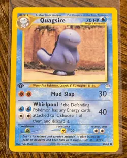2001 POKEMON NEO REVELATION 1st EDITION QUAGSIRE CARD 48/64 STAGE 1 70 HP - Image 1