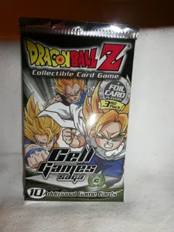 Dragon Ball Z Cell Games Saga Factory Sealed Booster Pack Foil Card 3rd Pack - Image 1