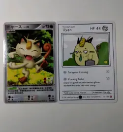 Lot of 2 Meowth Pokemon Cards ID and Pokkedo Uyen X2 Collection Bundle - Image 1