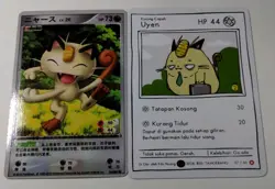 Lot of 2 Meowth Pokemon Cards ID and Pokkedo Uyen X2 Collection Bundle - Image 2