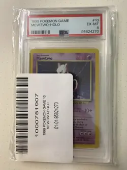 Pokemon Mewtwo Base Set Holo Rare Card 10/102 1999 Wizards Vintage PSA 6 - Image 2