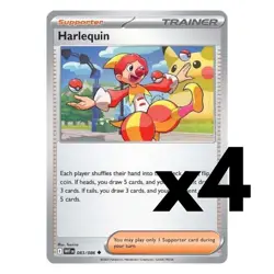Harlequin 083/086 x4 Playset 4x - Pokemon TCG SV White Flare WHT - 4 Card Set - Image 1