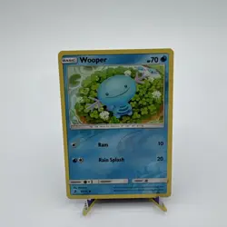 Wooper 25/70 Reverse Holo Pokemon 2018 Dragon Majesty NM Card - Image 1