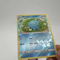 Wooper 25/70 Reverse Holo Pokemon 2018 Dragon Majesty NM Card - Image 3