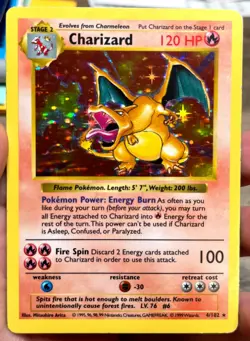 Charizard 4/102 Base Set Shadowless Holo Rare Pokemon TCG Card English - Image 1