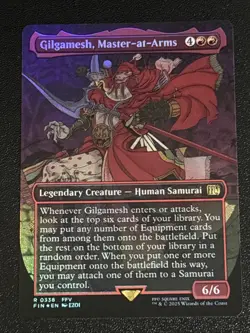 MTG Final Fantasy Gilgamesh, Master-at-Arms Borderless Foil 0338 NM Rare - Image 1