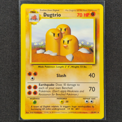 Dugtrio - 19/102 - Rare - Base Set - Pokemon Card - LP - Image 1