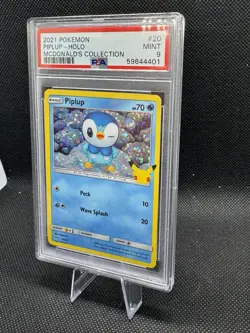 2021 POKEMON MCDONALD'S COLLECTION #20 PIPLUP-HOLO PSA 9 - Image 2