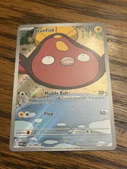 Pokemon Stunfisk 118/086 White Flare Illustration Rare Holo - NM - Image 1