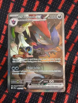 Pokemon N's Zoroark ex 185/159 Sv09 Journey Together Illustration Rare Holo EX - Image 1