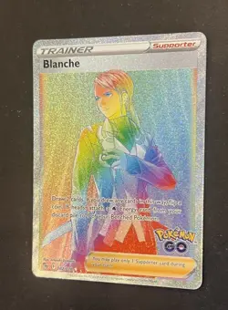 Pokemon Blanche 082/078 Rainbow Secret Rare Pokemon GO Near Mint - Image 3