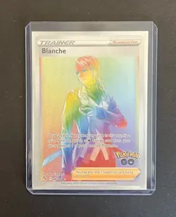 Pokemon Blanche 082/078 Rainbow Secret Rare Pokemon GO Near Mint - Image 4
