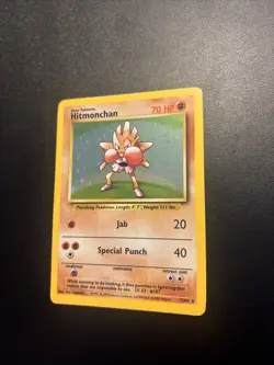 Hitmonchan Holo Rare 7/102 1999 Pokemon Base Set English WOTC NM - Image 1