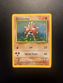 Hitmonchan Holo Rare 7/102 1999 Pokemon Base Set English WOTC NM - Image 5