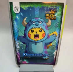Pikachu Cosplay Monsters Inc. Sulley Holo Limited Edition # 44 Rare Pokemon - Image 1