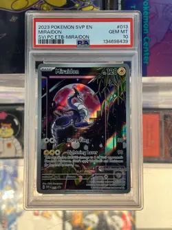 PSA 10 Miraidon 013 Pokemon Center Stamped Promo Scarlet And Violet PC ETB - Image 1