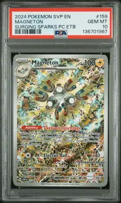 2024 POKEMON SVP EN-SV BLACK STAR PROMO #159 MAGNETON PSA 10 - Image 1