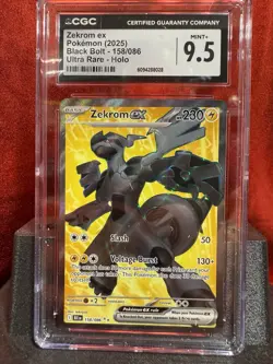 2025 Pokemon Zekrom ex 158/086 Black Bolt CGC 9.5 Mint+ Ultra Rare Holo - Image 1